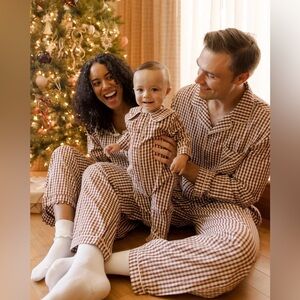 Rylee and cru brick gingham pajamas men’s set size Small NWT